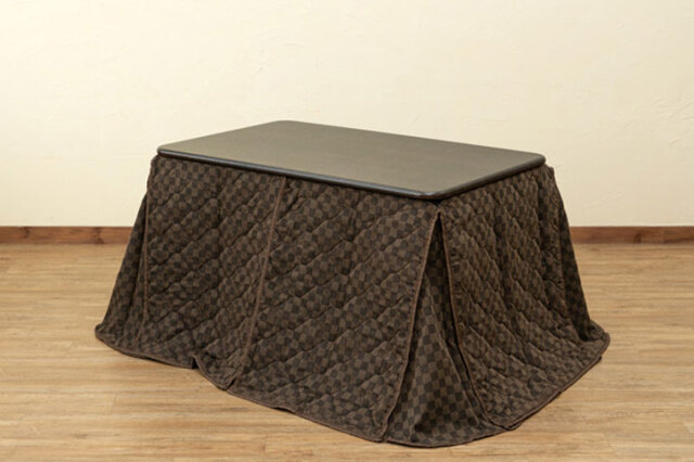 佐川・離島発送不可】ダイニングコタツ 掛け布団セット 110×70 BR/NA