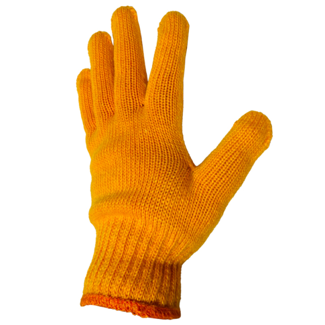 フルハシ繊維工業 KIKO GLVES 亀甲 ナイロン7G 手袋 軍手 イエロー