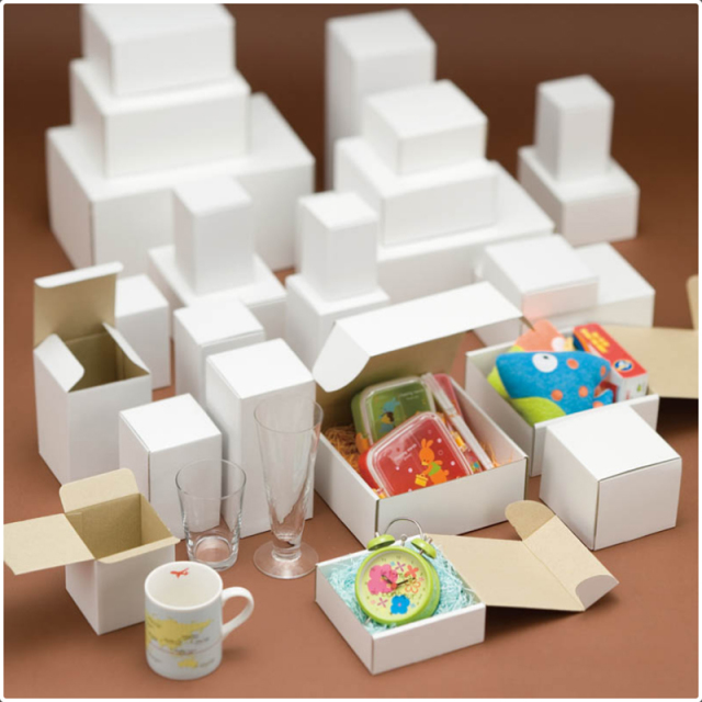 HEIKO 箱 フリーボックス F-55 10枚(内寸法:80×80×高120mm)ダンボール