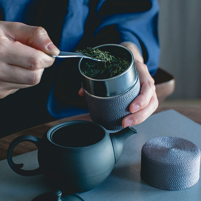 TEA CAN 糸巻きお茶缶