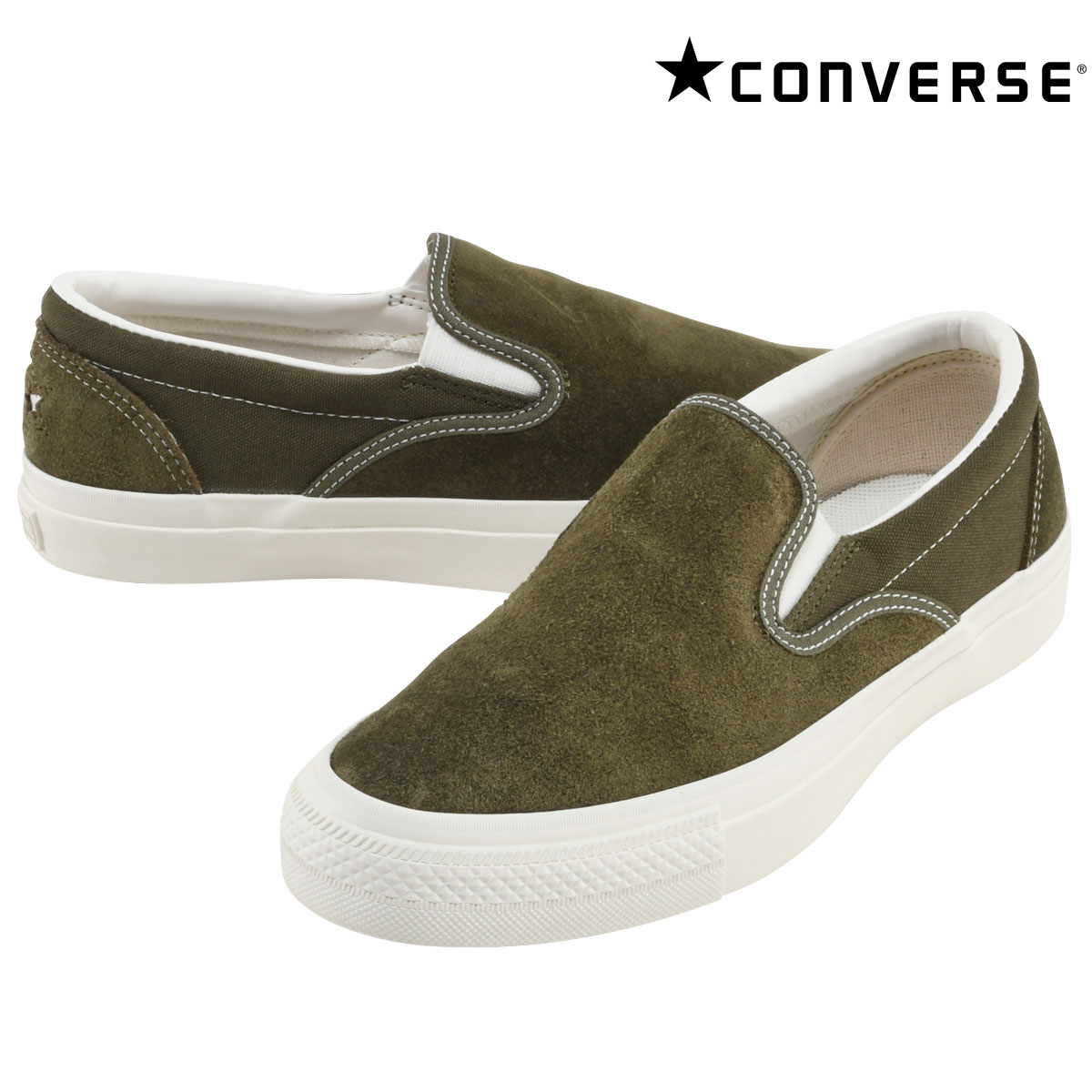 Converse コンバース Cs Slip On Sk Cs スリッポン スニーカー オリーブ The Backdrop アメカジ オンラインショップ Converse コンバース Cs Slip On Sk Cs スリッポン スニーカー オリーブ The Backdrop アメカジ オンラインショップ