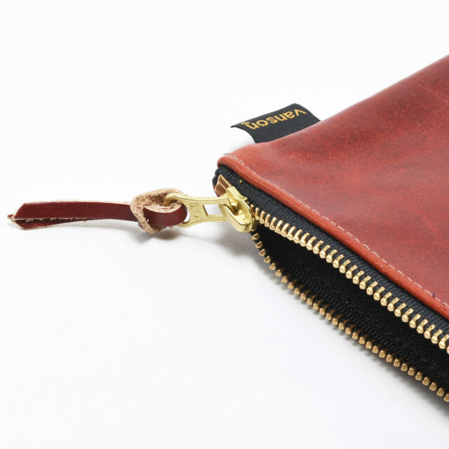 VANSON x BACKDROP】(バックドロップ別注) CROSSBONE LEATHER POUCH