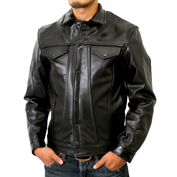 【VANSON】 DJCB2 LEATHER JACKET (Black)