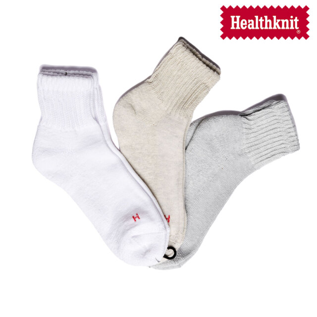 HEALTH KNIT】(ヘルスニット) Sinker 3P M-Socks Plain 191-3685