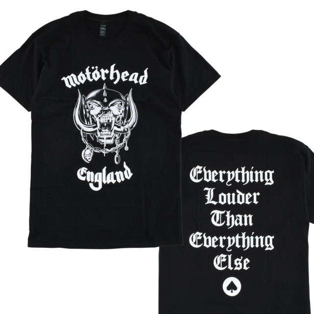 BAND GOODS】(バンドグッズ) MOTORHEAD ENGLAND W/BACK PRINT TEE