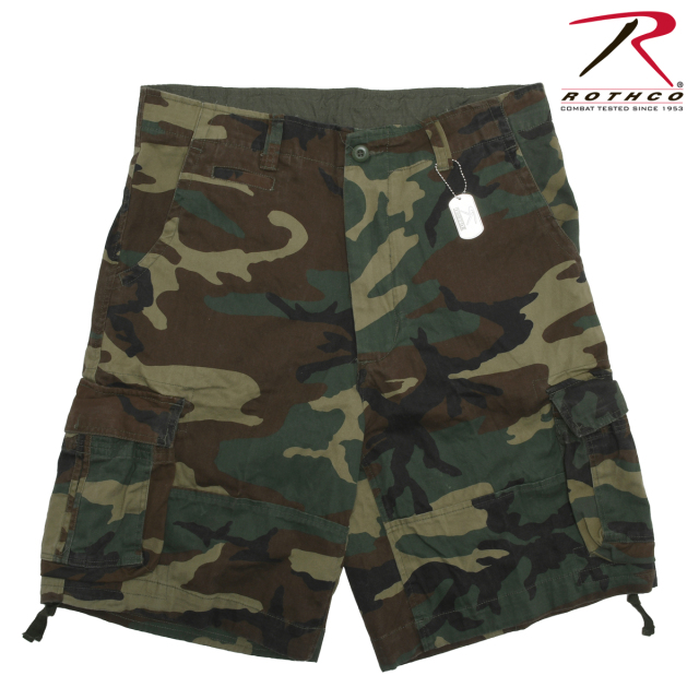 【ROTHCO】Vintage Camo Utility Shorts(WL) Rothco Vintage Camo Infantry Utility Shorts (Woodland Camo)