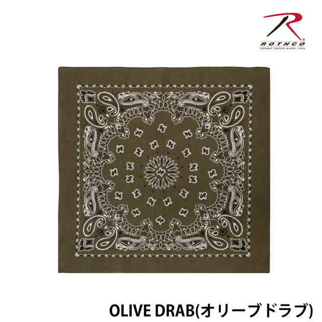 【ROTHCO】PAISLEY BANDANA - 55cm角