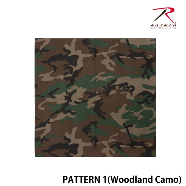 【ROTHCO】CAMO BANDANA - 55cm角