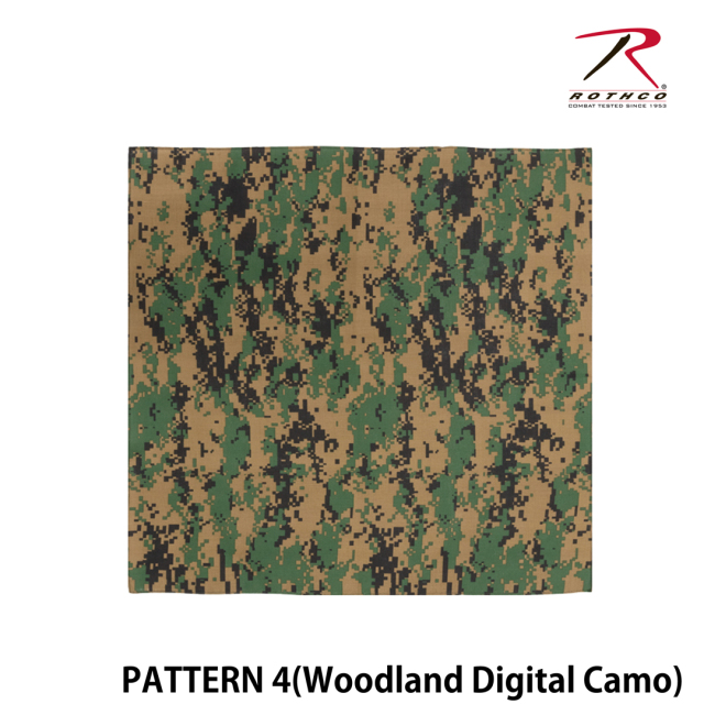 【ROTHCO】CAMO BANDANA - 55cm角
