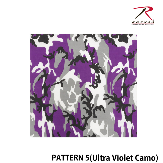 【ROTHCO】CAMO BANDANA - 55cm角
