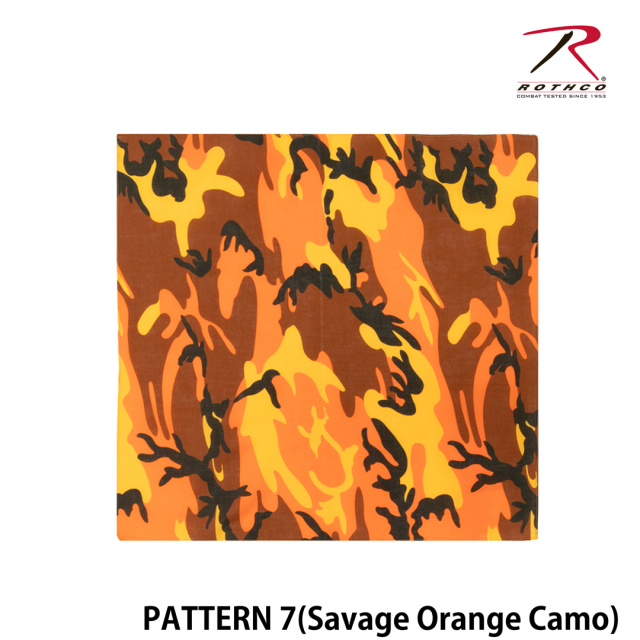 【ROTHCO】CAMO BANDANA - 55cm角