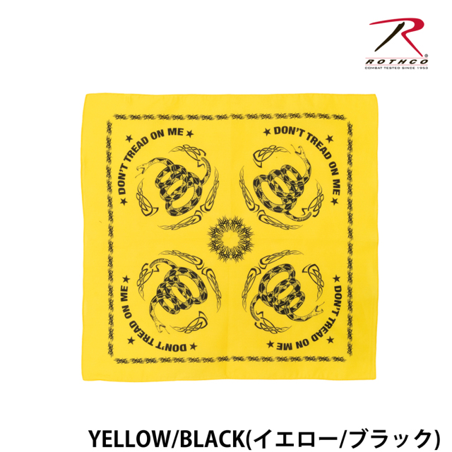 【ROTHCO】 DON'T TREAD ON ME BANDANA - 55cm角.