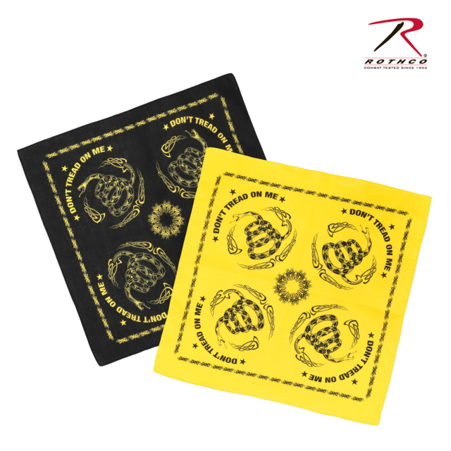 【ROTHCO】 DON'T TREAD ON ME BANDANA - 55cm角.