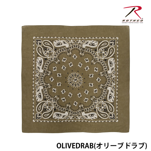【ROTHCO】PAISLEY BANDANA - 68cm角