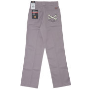 【BACKDROP】 874 CROSSBONE WORK PANTS (Silver)