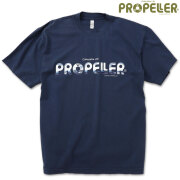 【BACKDROP】 METALLIC LOGO PROPELLER TEE (Navy)