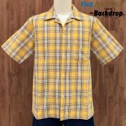 【FIVE BROTHERxBACKDROP】 LIGHT WEIGHT COTTON S/S SHIRT (Yellow)