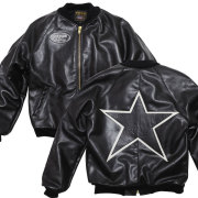 【VANSON x BACKDROP】 9TJV LEATHER JACKET STAR (Black)