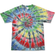 【BACKDROP x DEAD DYE】 TIE DYE TEE SPIRAL (Multi Color)