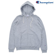 【CHAMPION】 FULL ZIP HOODED SWEAT SHIRT(C5-Q101) (Ox Gray)