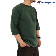 【CHAMPION】 T-1011 3/4 SLEEVE FOOTBALL TEE (C5-P405) (MossGreen)