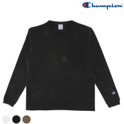【CHAMPION】 T-1011 L/S PKT TEE C5-P401 (BLK)