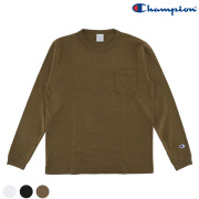 【CHAMPION】 T-1011 L/S PKT TEE C5-P401 (ASH)
