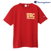 【CHAMPION】 T1011 USA USC TEE (CARDINAL)