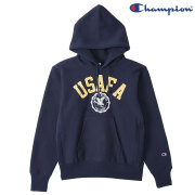 【CHAMPION】 R/W HOODED SWEAT USAFA C3-Y113 (NAVY)