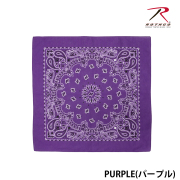 【ROTHCO】PAISLEY BANDANA - 55cm角/Purple