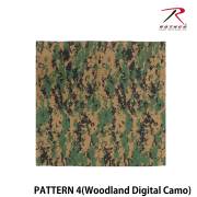 【ROTHCO】CAMO BANDANA - 55cm角/Woodland Digital Camo