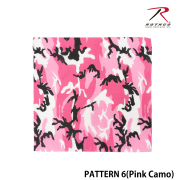 【ROTHCO】CAMO BANDANA - 55cm角/Pink Camo