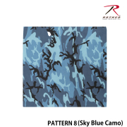 【ROTHCO】CAMO BANDANA - 55cm角/Sky Blue Camo