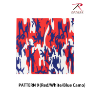 【ROTHCO】CAMO BANDANA - 55cm角/Red/White/Blue Camo