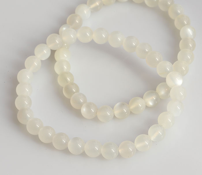 【伊勢】限定!特価!ホワイトムーンストーンAA+の6mmブレスレット   ise8
