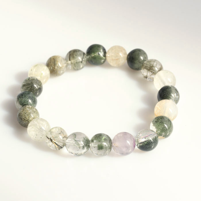 【伊勢浄化】限定!ヒマラヤ★ネパール産★ガネッシュヒマール水晶の約9.5~10mmブレスレット　【1】　/4月 ise8