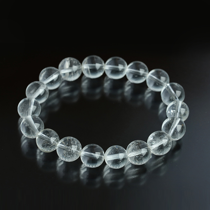 【証明書付き】限定!聖山カイラス産の水晶ブレスレット　 9.5~10.4mm   【6】　