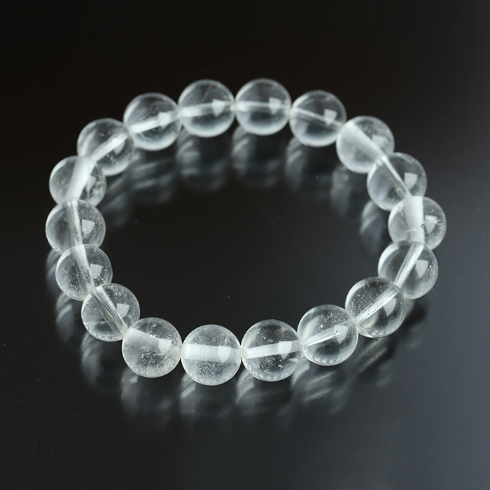 【証明書付き】限定!聖山カイラス産の水晶ブレスレット　9.6~10.4mm   【11】　