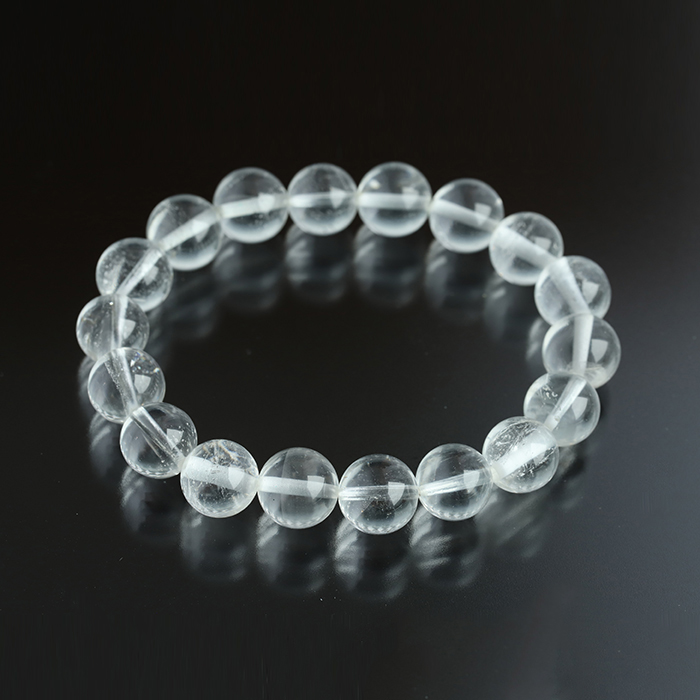 【証明書付き】限定!聖山カイラス産の水晶ブレスレット　9.5~10.3mm   【13】　