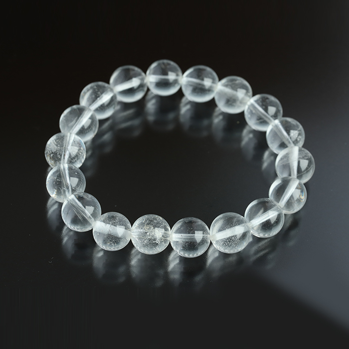 【証明書付き】限定!聖山カイラス産の水晶ブレスレット　9.6~10.4mm   【14】　