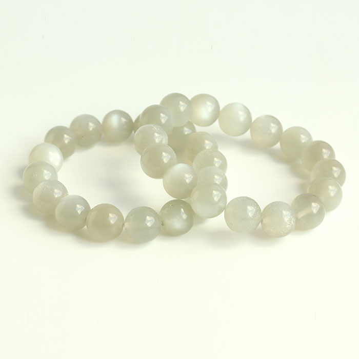 【伊勢浄化】キラキラ☆ムーンストーン約12mmブレスレット　　ise13