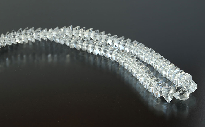 【伊勢浄化】合成水晶のグラデーションカットネックレス　 ise13　