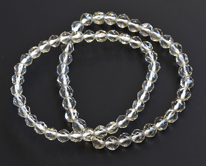 特価!珍品!ゴールデンラブラドライトの 5.6～6.3mmスターカットブレスレット 【天然石・パワーストーン】