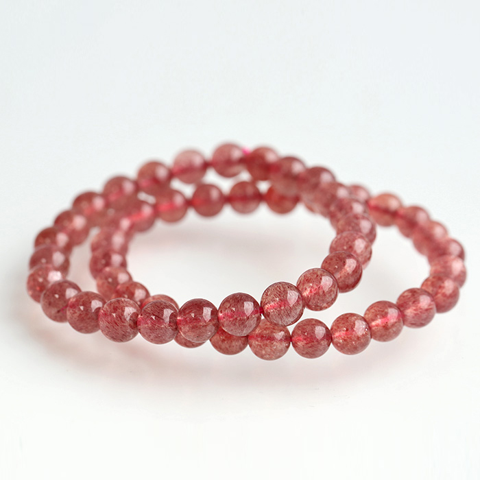 伊勢!リアルピンクアベンチュリンの約7.5mm前後ブレスレット　  　ise14_