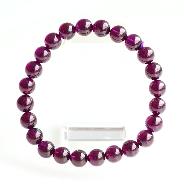 【伊勢浄化】[鑑別書付]最高品質!アルマンディンガーネットSAの約7.5mmブレスレット　No,3     ise14_