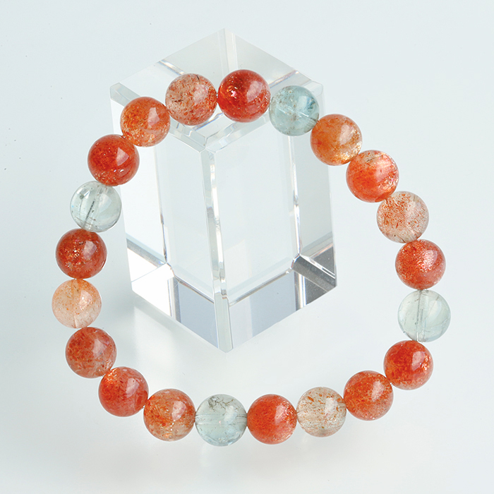 珍品!「太陽の石」アルーシャサンストーンAAAのブレスレット約9mm　No,1    ise17