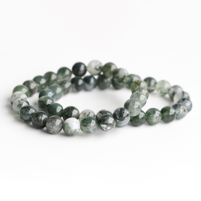 伊勢☆モスアゲートAAAの8mmブレスレット　　ise22 rei 1