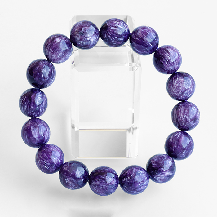 【伊勢浄化】鑑別書付!チャロアイトSAの12.6-12.9mmブレスレット   No.1 　ise24　rei