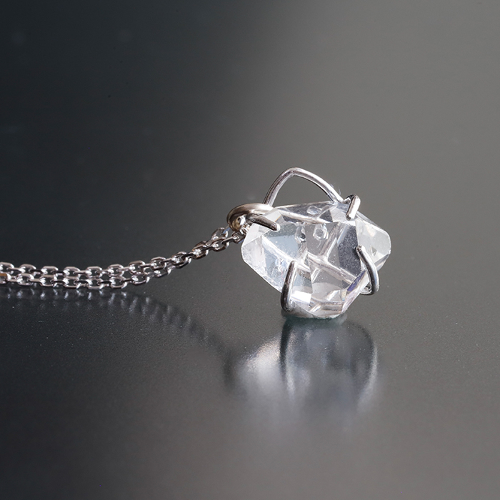 限定!ハーキマーダイヤモンドの原石　ミニペンダントトップ　11×8.5mm 【6】