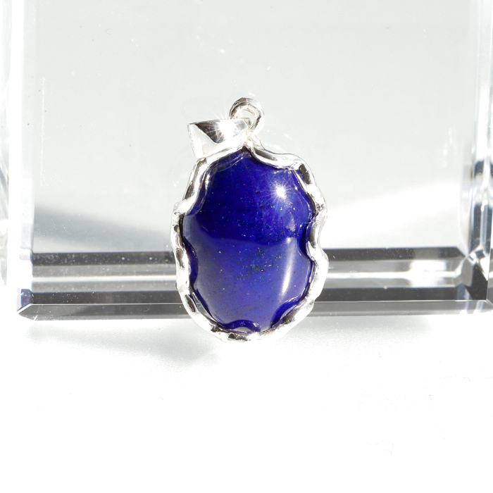 伊勢!ラピスラズリのシルバーペンダントトップ【18×13mm】　No.2　　　ise25